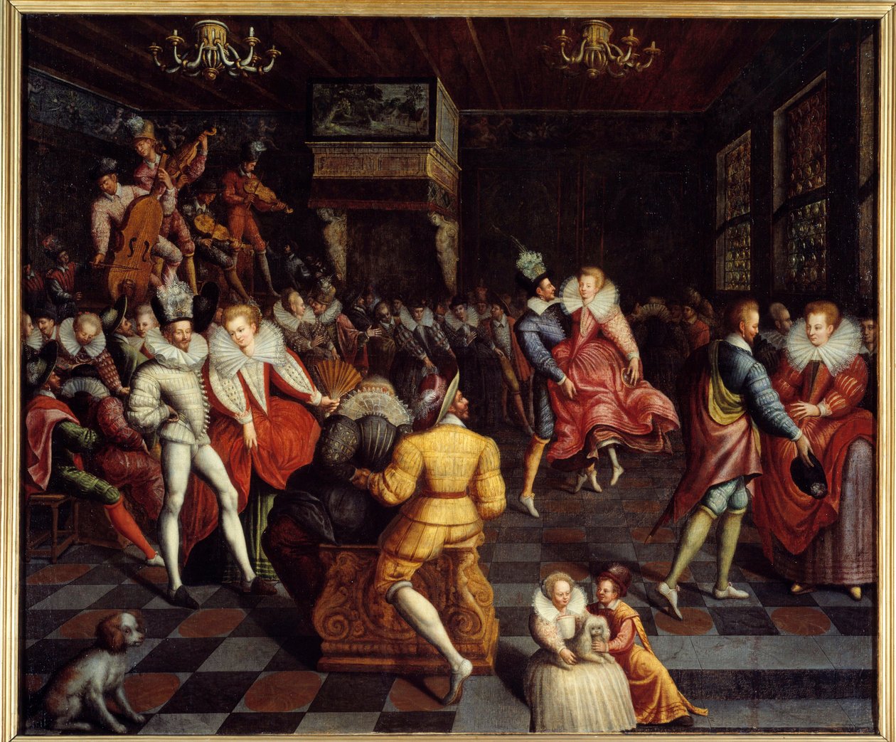 Ballo alla corte dei Valois, dipinto anonimo, XVI secolo da Unknown artist