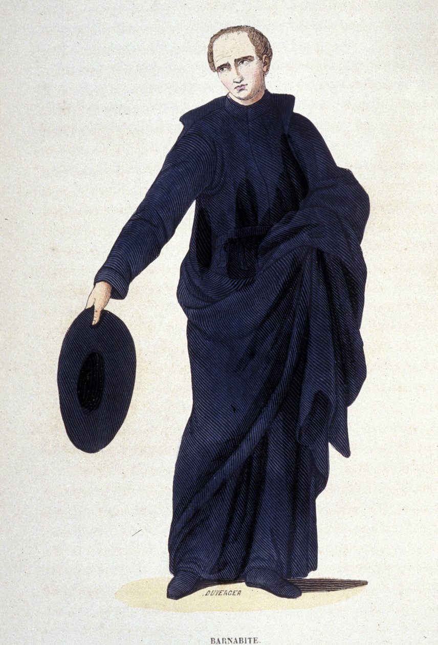 Barnabita. Incisione da un album sugli ordini religiosi, Parigi da Unknown artist
