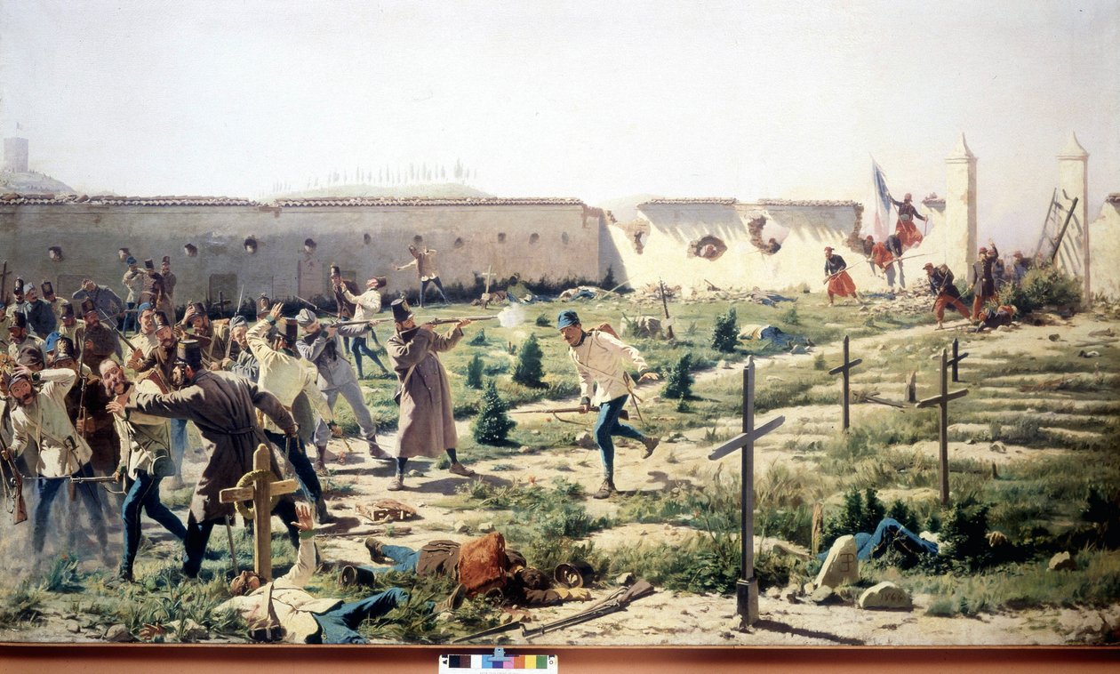 Battaglia di Solferino, Lombardia, opposta agli eserciti franco-sardi e austriaci il 24 giugno 1859. Museo del Risorgimento. Milano da Unknown artist