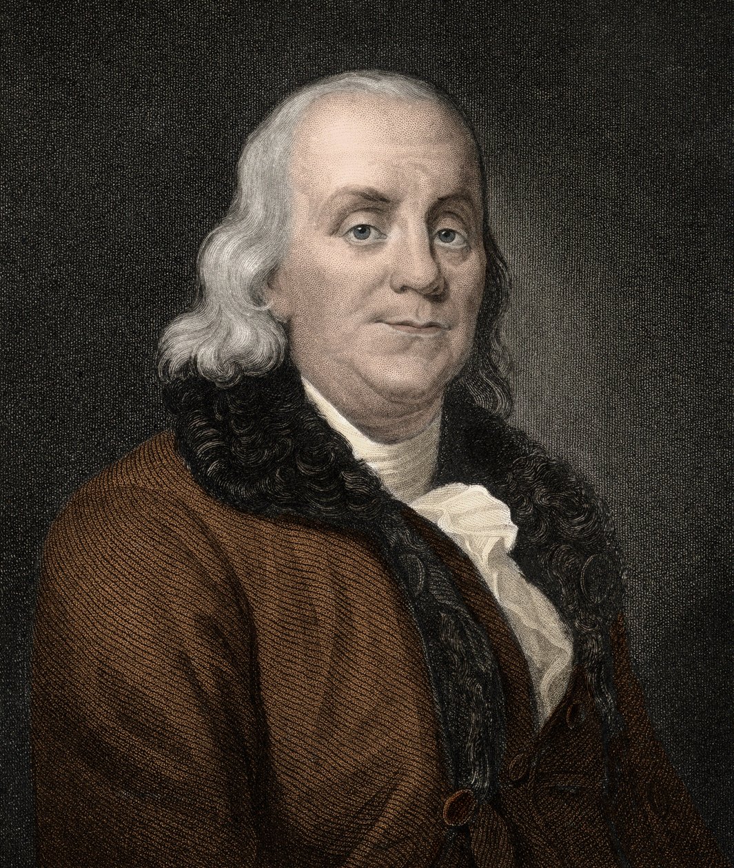 Benjamin Franklin (1706-1790) (incisione) XIX secolo da Unknown artist