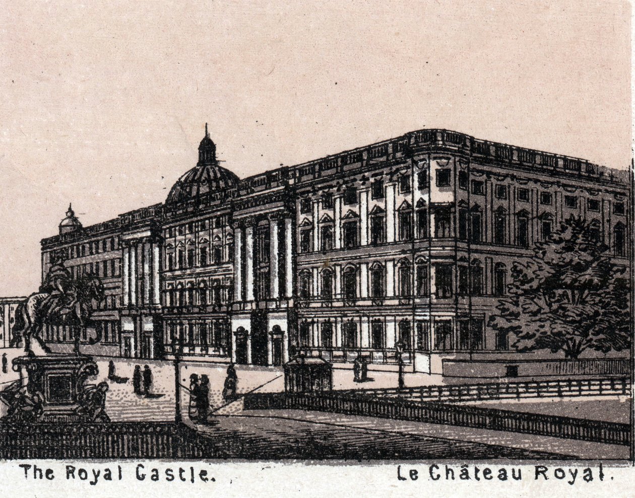 Berlino, Germania: vista del Castello Reale. in "Il mondo illustrato 168 vedute". Non datato (fine XIX secolo) da Unknown artist