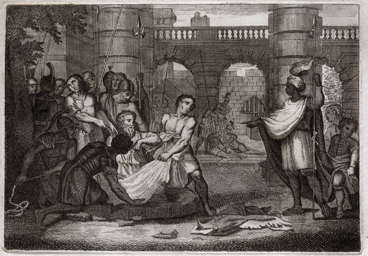 Bibbia di Royaumont, Antico Testamento: Geremia profeta. Il santo profeta e la fossa. Illustrazione del 1811 da Unknown artist
