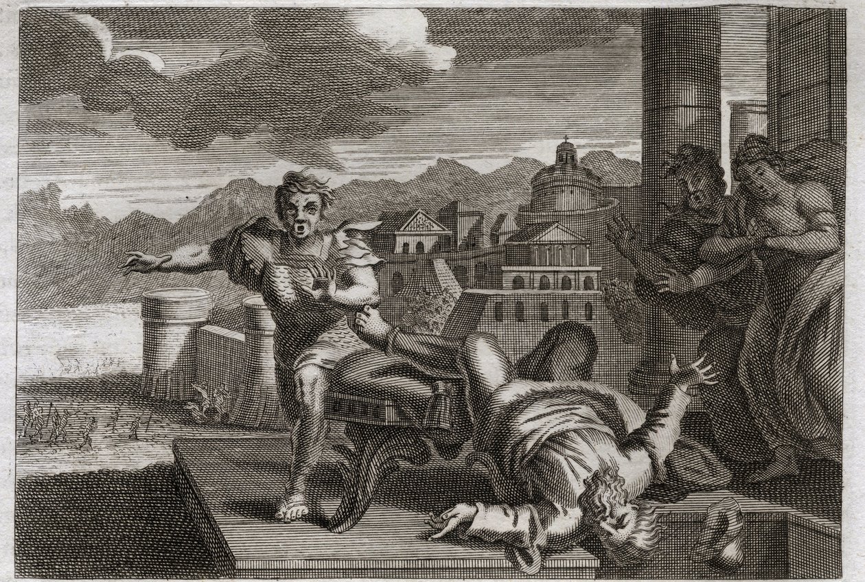 Bibbia di Royaumont, Antico Testamento: Punizione di Eli. Illustrazione del 1811 da Unknown artist