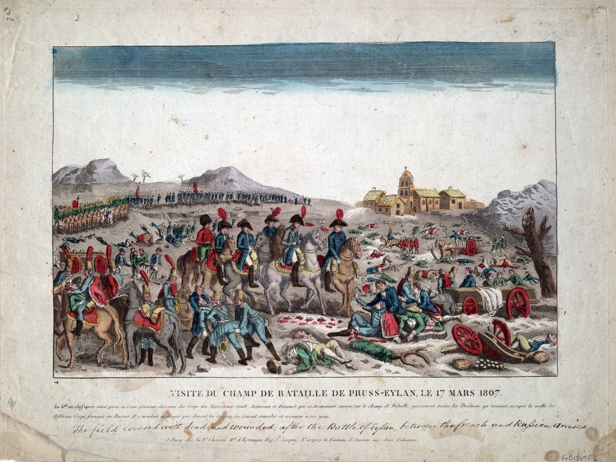 Campagna di Prussia e Polonia (1806-1807) - Napoleone I sul campo di battaglia di Eylau il 9/02/1807 da Unknown artist