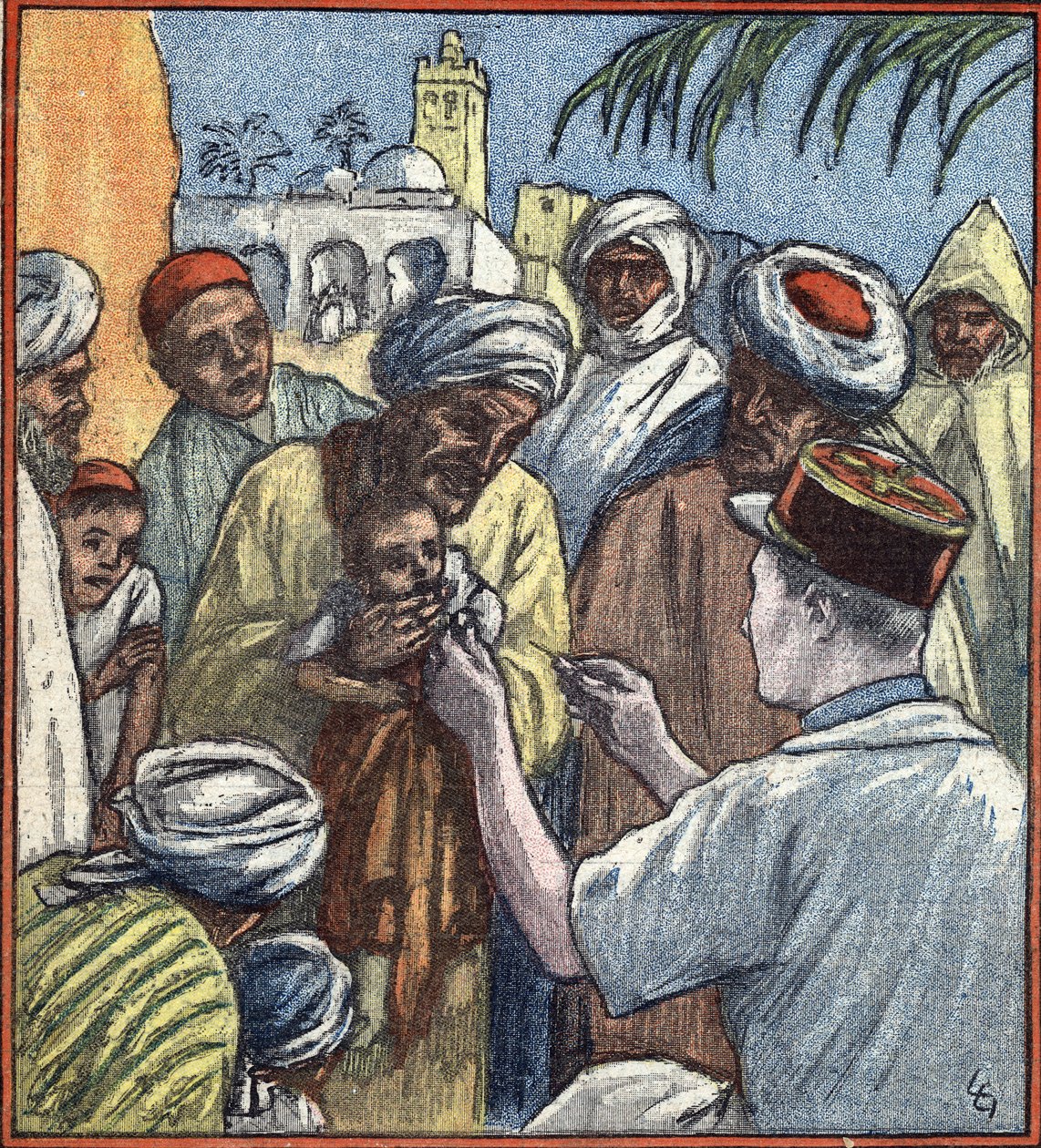 Campagna del Marocco: "Seance de vaccination par les troupes de l