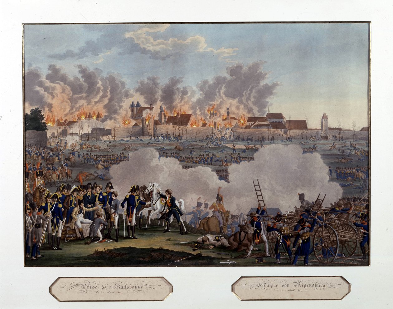 Cattura di Ratisbona, Guerra napoleonica, 23 aprile da Unknown artist
