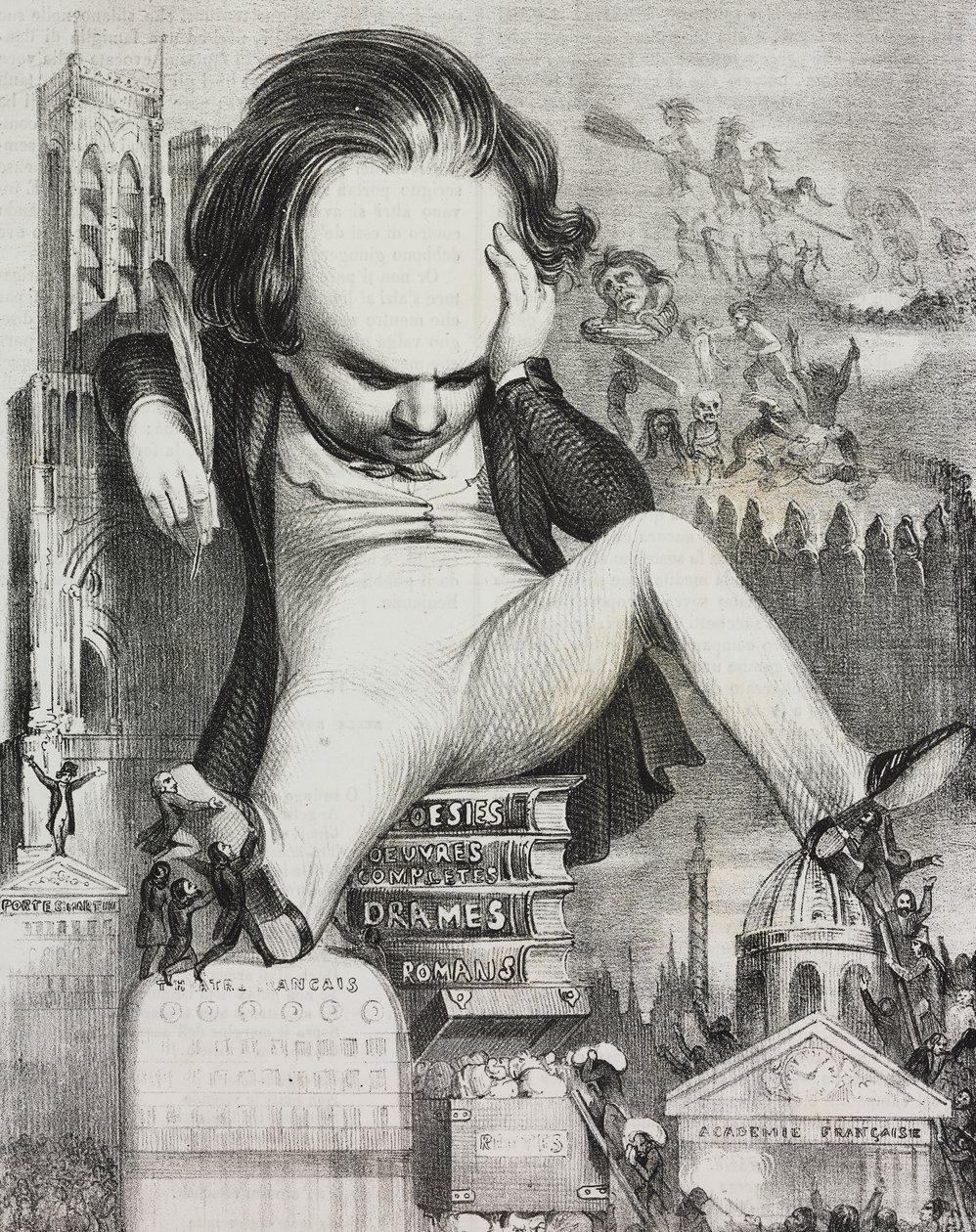 Caricatura di Victor Hugo (1802-1885) da Unknown artist