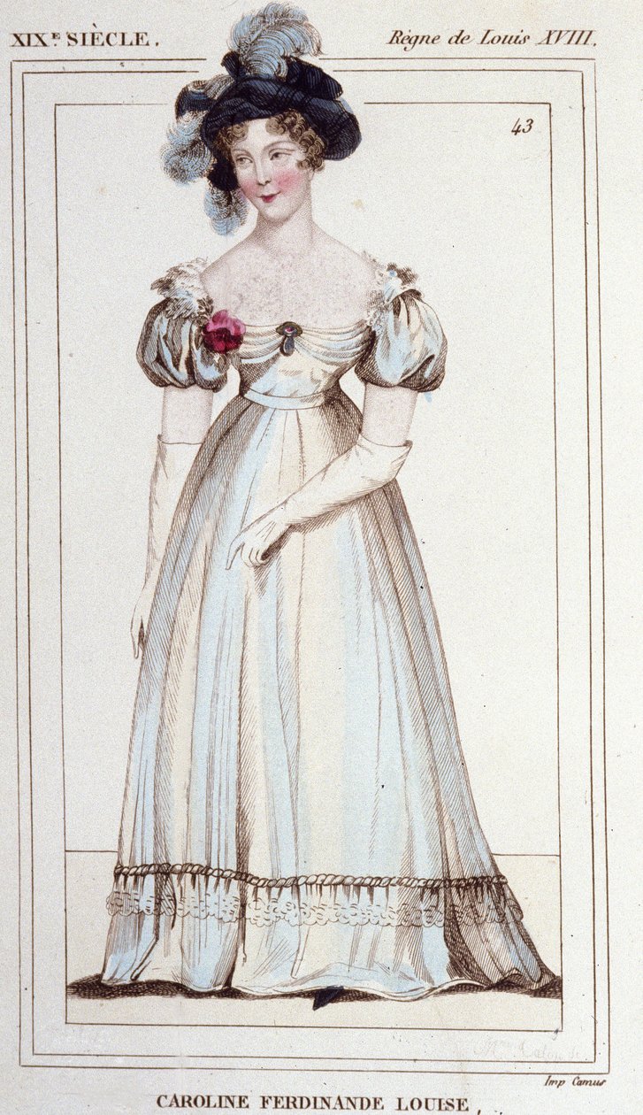 Carolina Ferdinanda Luisa di Napoli, Duchessa di Berry. Moglie del Duca di Berry da Unknown artist