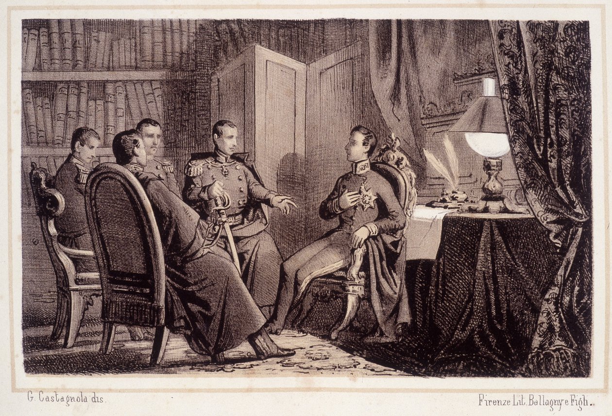 Carlo Alberto (1798 - 1849) promette di aiutare la rivoluzione piemontese del 1821 - in "Storia d