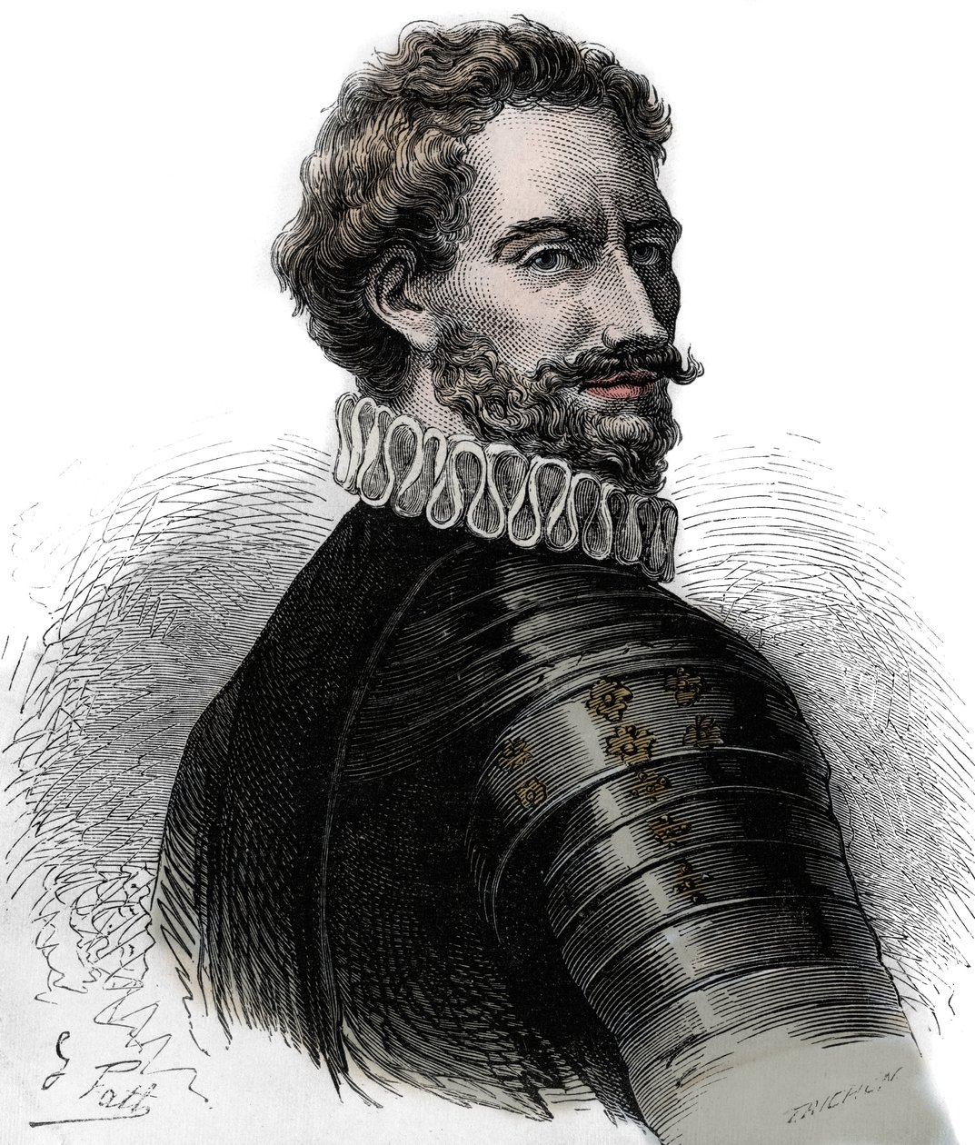 Carlo III, Duca di Borbone - Carlo III di Borbone - Carlo di Montpensier (1490-1527), Duca di Borbone e Conestabile di Francia. Incisione del XIX secolo da Unknown artist