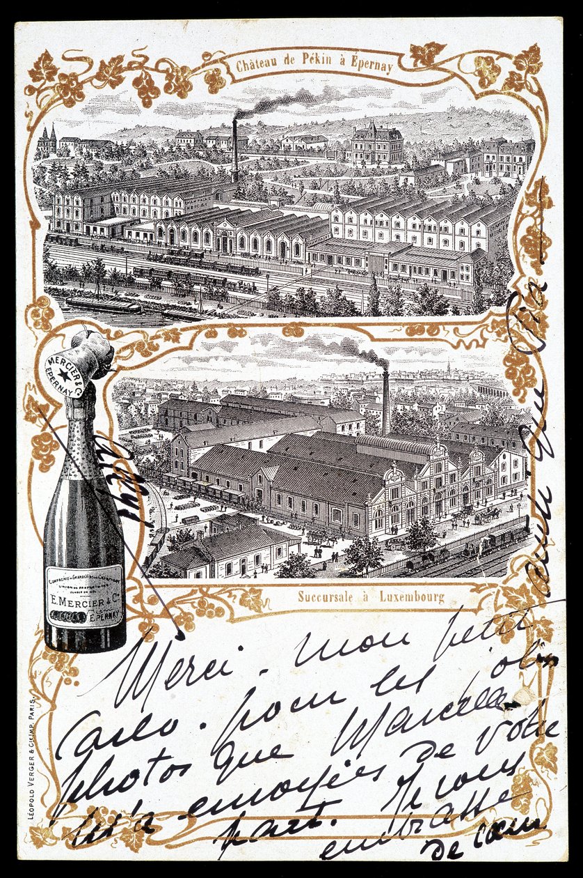 Chateau de Beijing a Epernay e la filiale lussemburghese di Champagne "Mercier", inizio XX secolo da Unknown Artist
