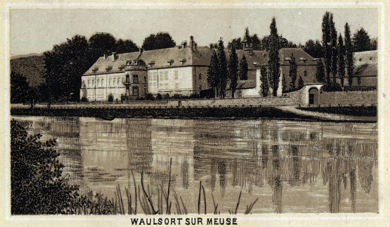 Castello di Waulsort sulla Mosa, Regione Vallona, Belgio da Unknown artist