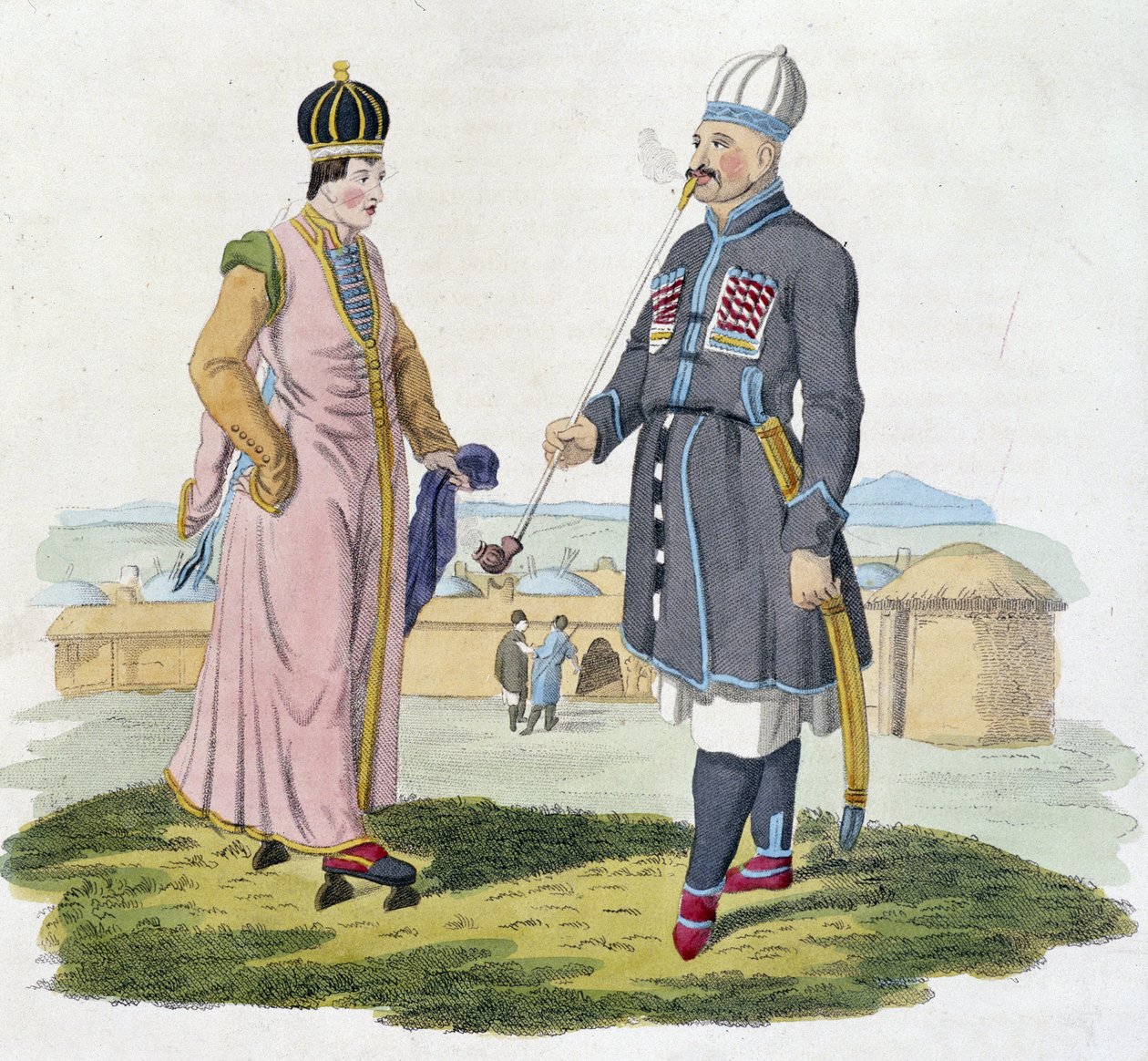 Uomo e donna Cherkess (Caucaso) da Unknown artist