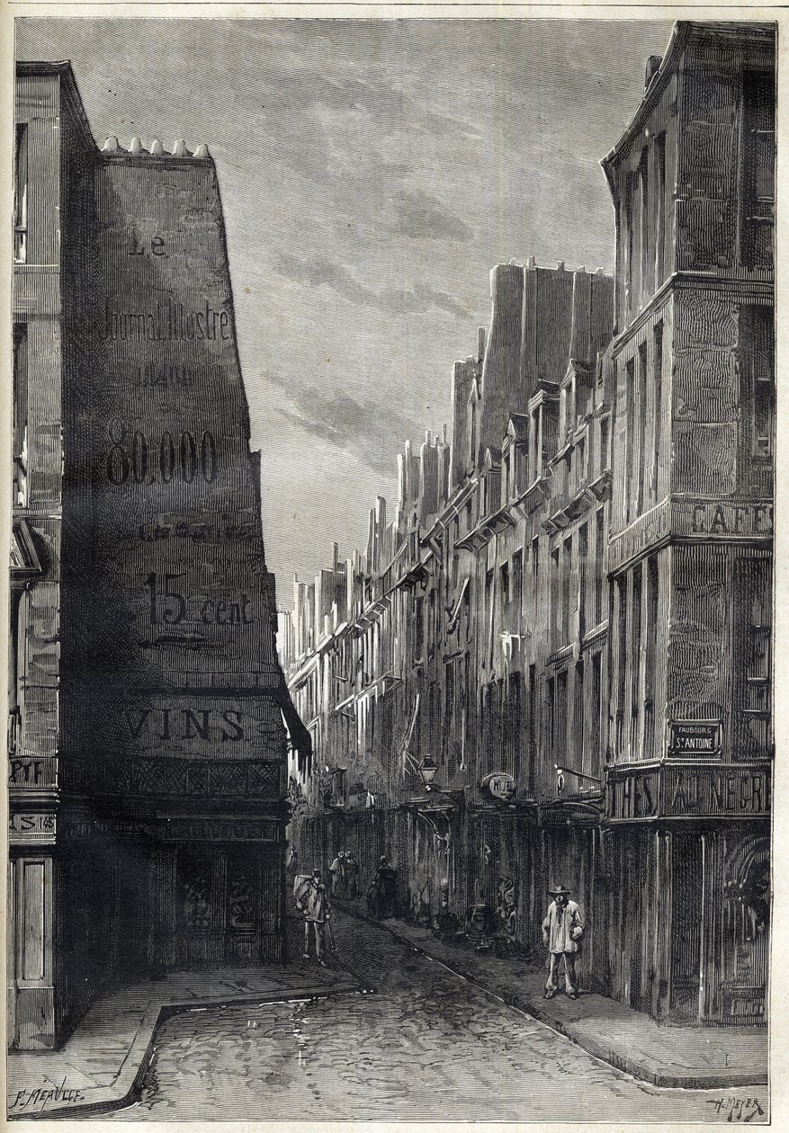 Epidemia di colera a Parigi - Epidemia di colera a Parigi - rue Sainte Marguerite - incisione in 