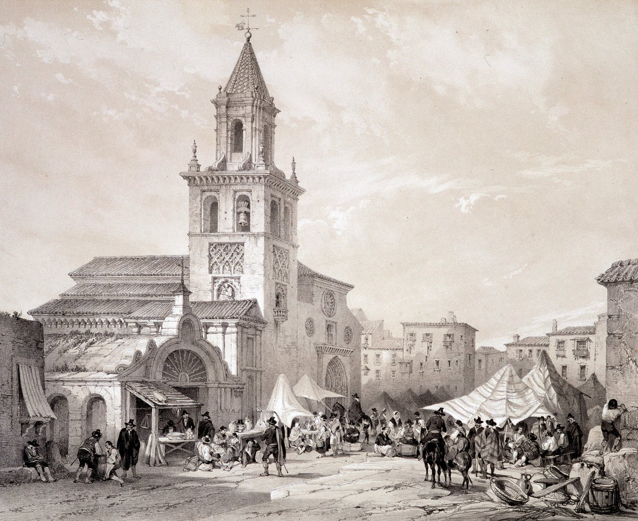 Chiesa della Feria a Siviglia, "Spagna Artistica e Monumentale dei famosi siti e monumenti di Spagna" di Don Genaro Perez de Villa da Unknown artist