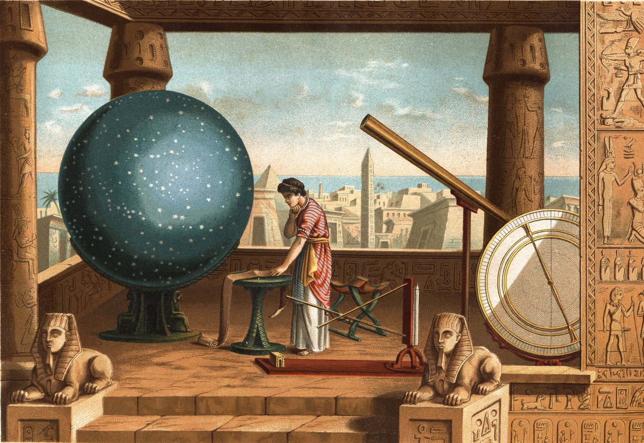Claudio Tolomeo (ca. 100 - ca. 170), studioso e astronomo greco, nell