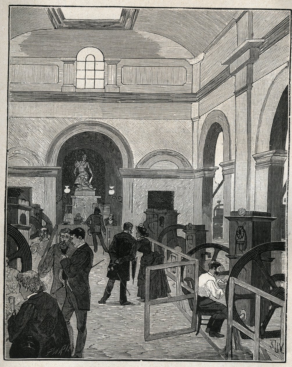 Officina di coniazione alla Monnaie de Paris. Incisione del 1885 in 