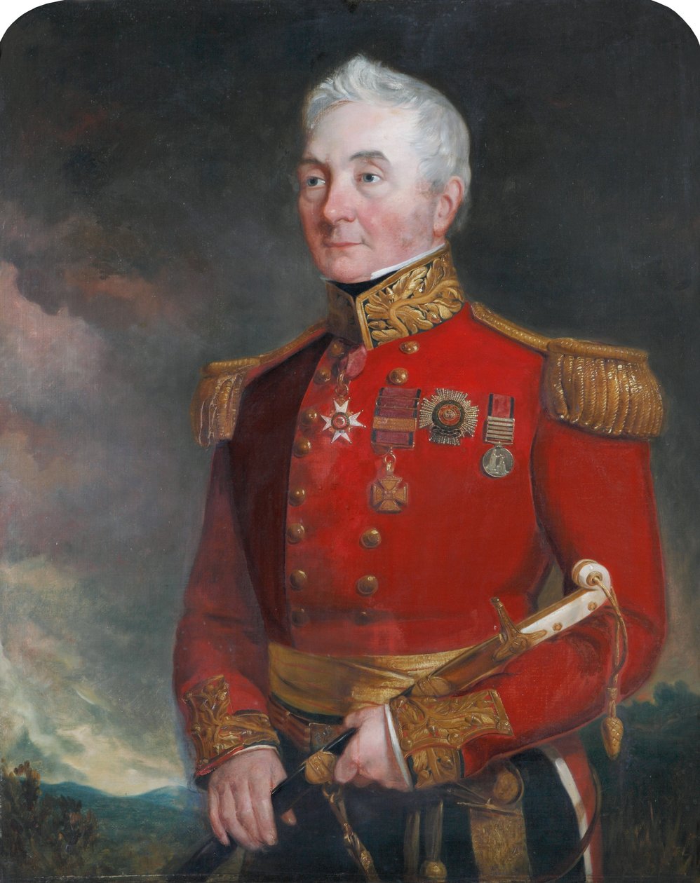 Sir James Archibald Hope (1785-1871) in uniforme da ufficiale generale da Unknown artist