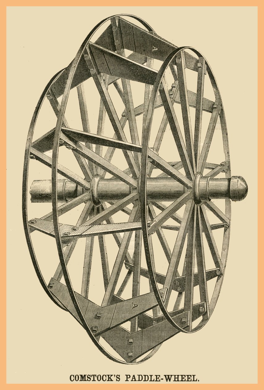 Comstocks Paddle Wheel da Unknown Artist