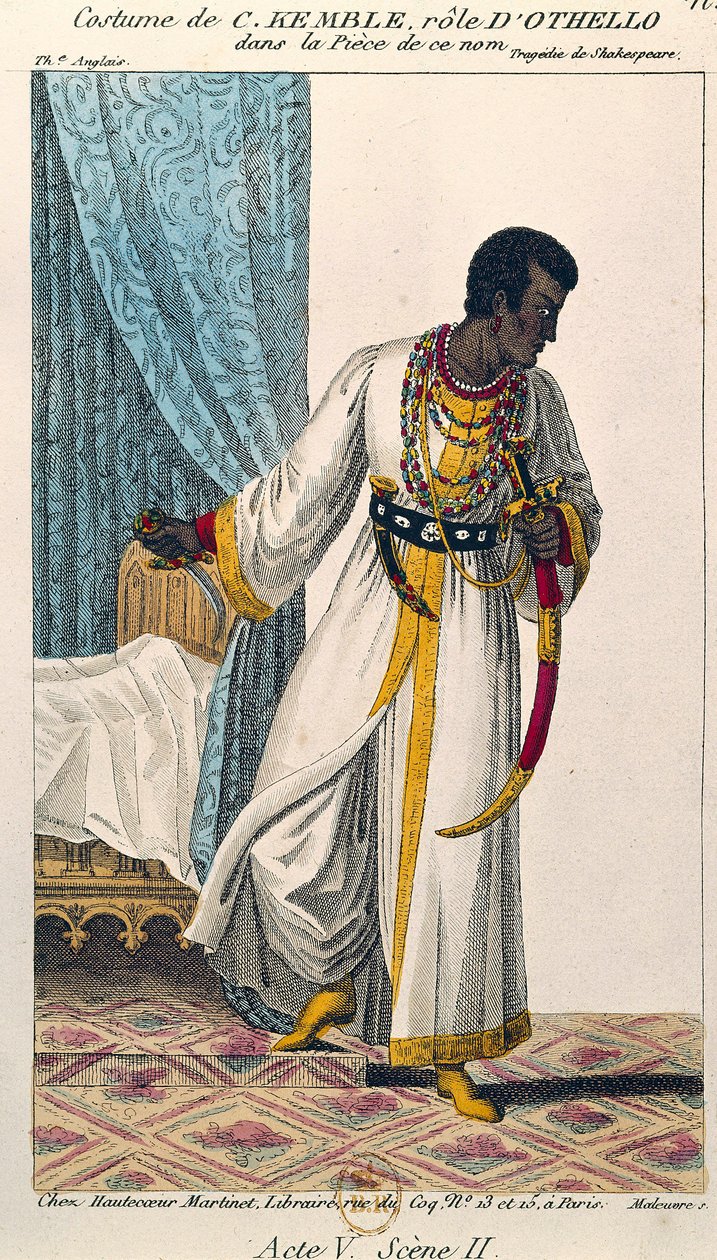 Costume del comico Charles Kemble (1775-1854) nel ruolo di Otello nell