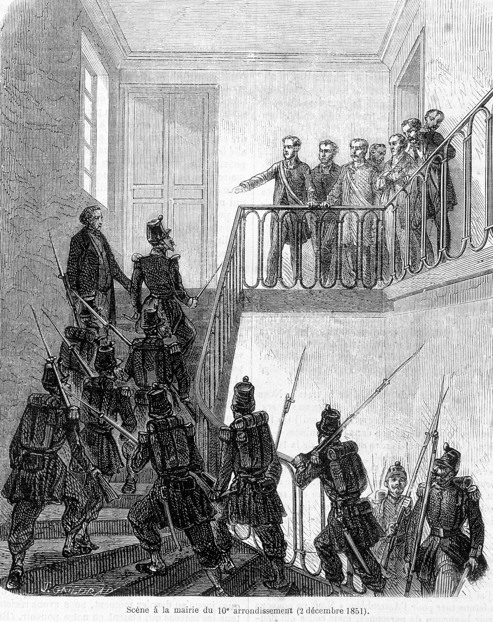 Colpo di Stato: arresto dei deputati al Municipio del 10° arrondissement di Parigi il 2 dicembre 1851. da Unknown artist