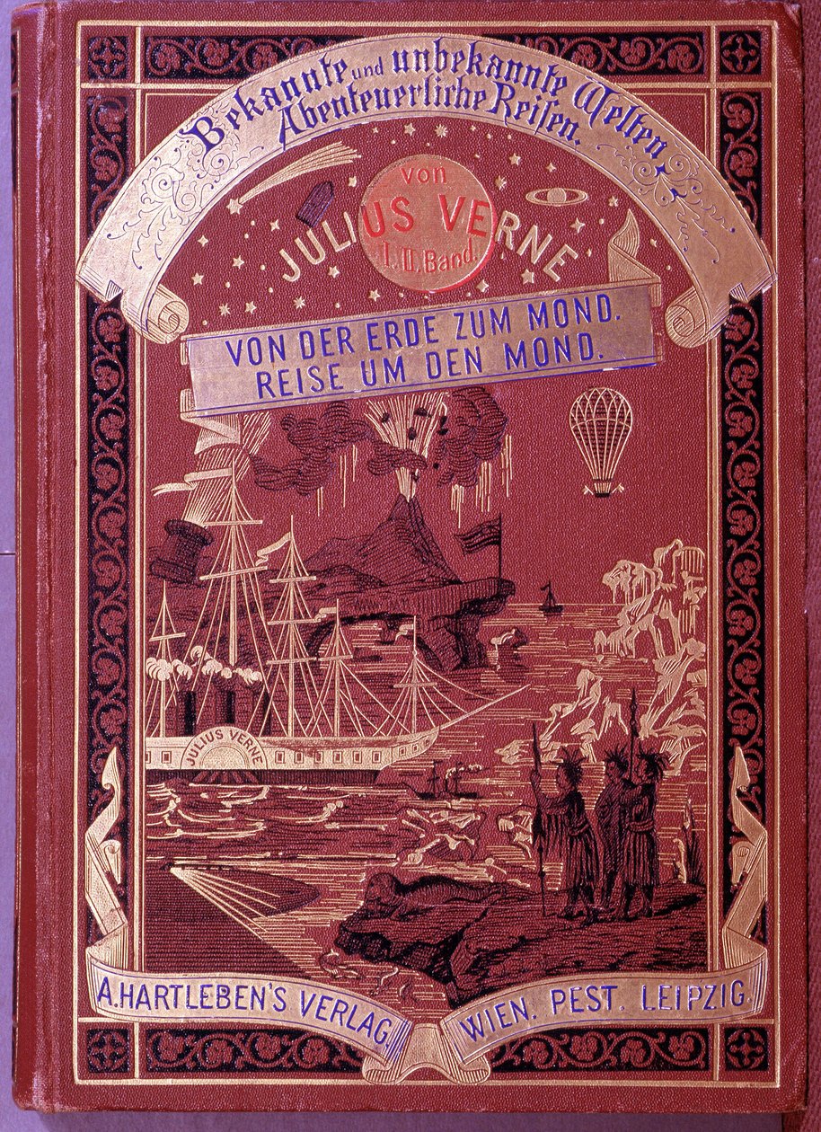 Copertina di un libro di Jules Verne in tedesco da Unknown artist