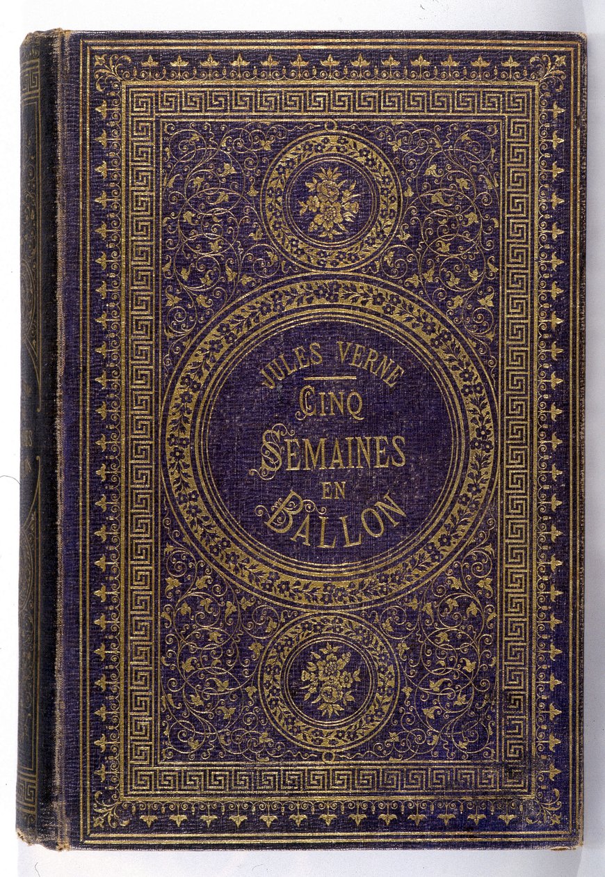 Copertina del libro "Cinque settimane in pallone", romanzo di Jules Verne da Unknown artist
