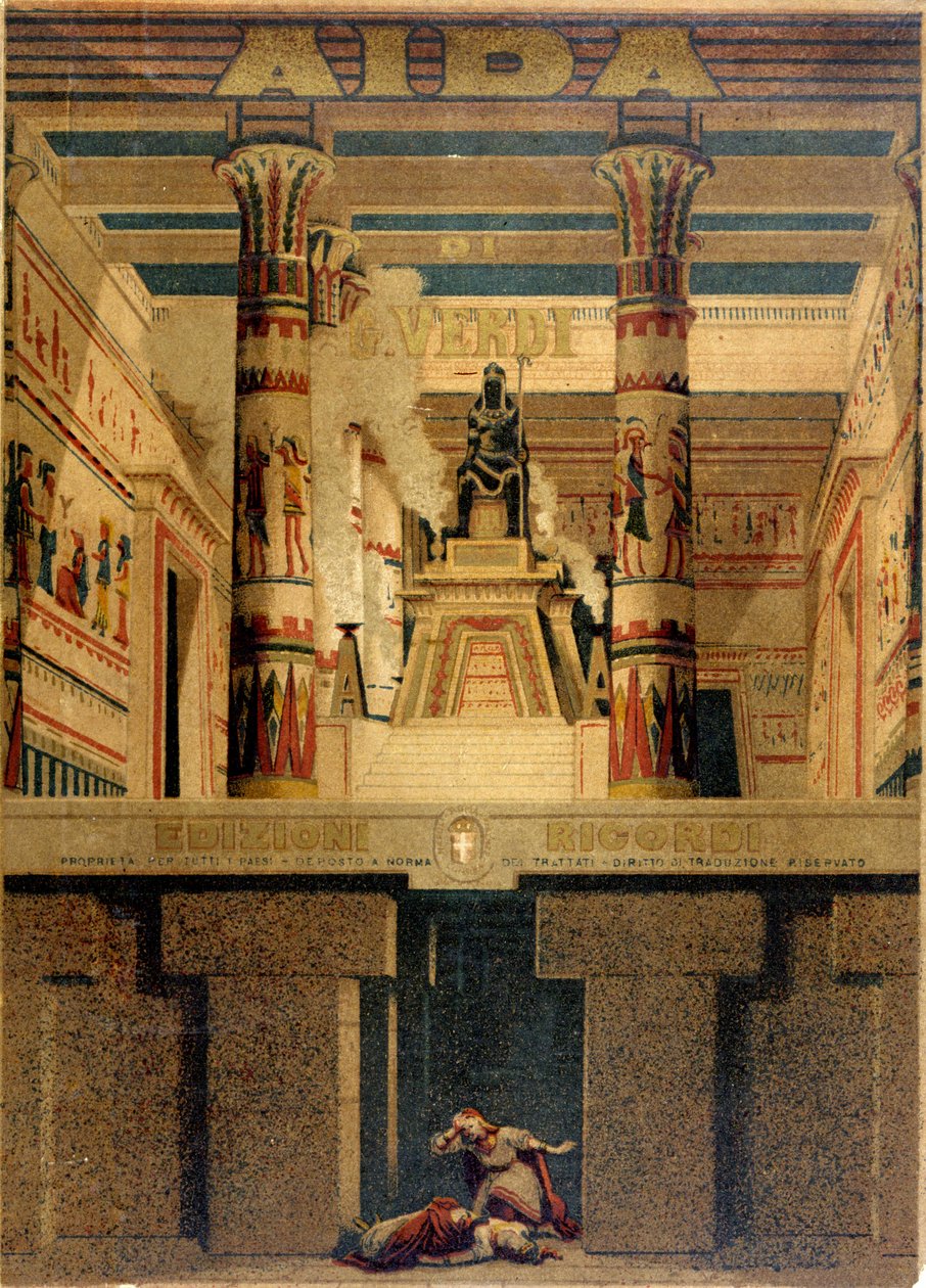 Copertina della prima partitura di Aida di Giuseppe Verdi. Edizione Ricordi da Unknown artist