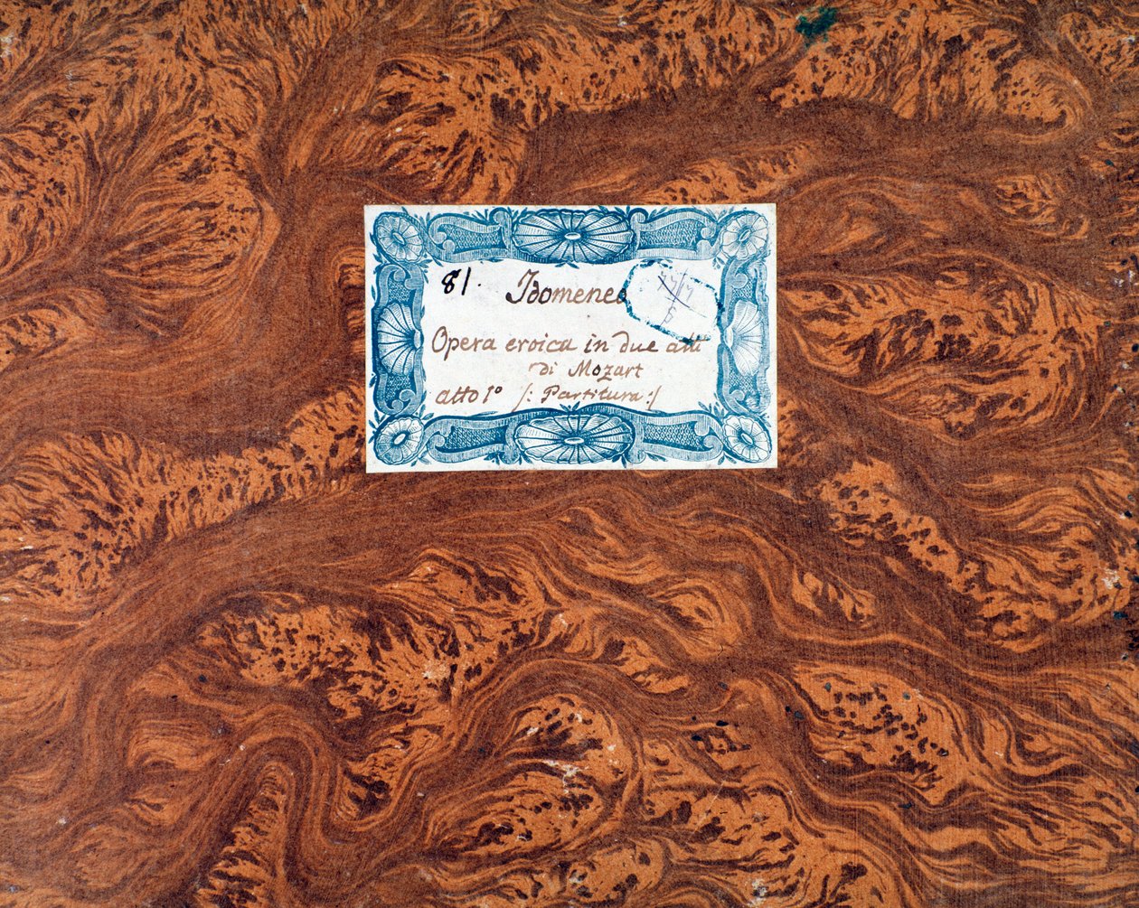 Copertina della partitura di Idomeneo, re di Creta, opera di Mozart, versione Lichtenthal (1843) da Unknown artist
