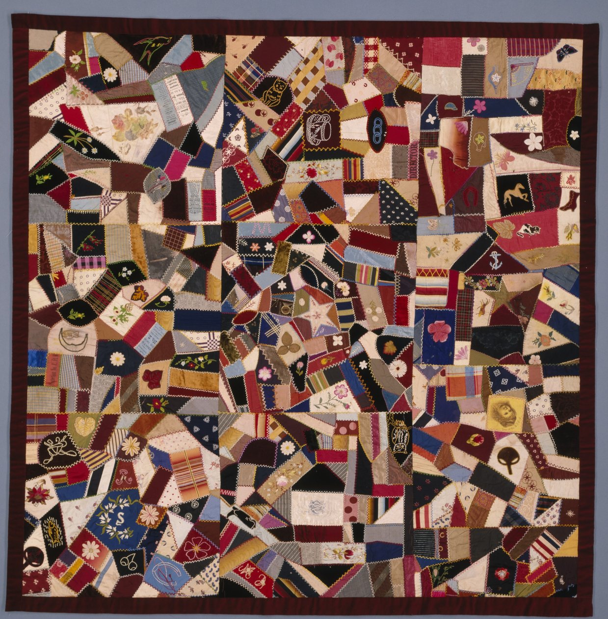 "Crazy" quilt, c.1885 da Unknown artist