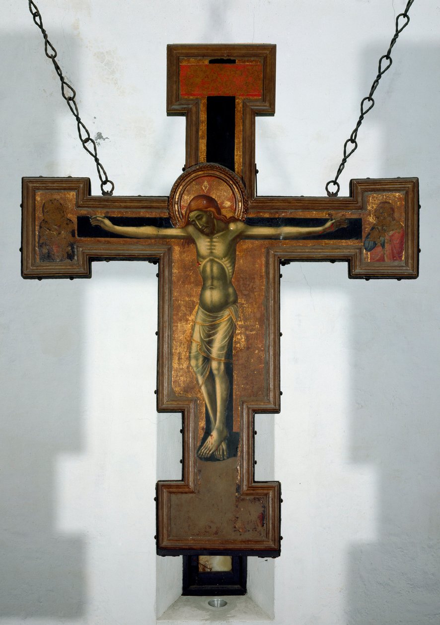 Crocifissione Anonimo dipinto su legno sul retro di una croce. XV secolo Varazze, Cappella del Castello Invrea Italia da Unknown artist