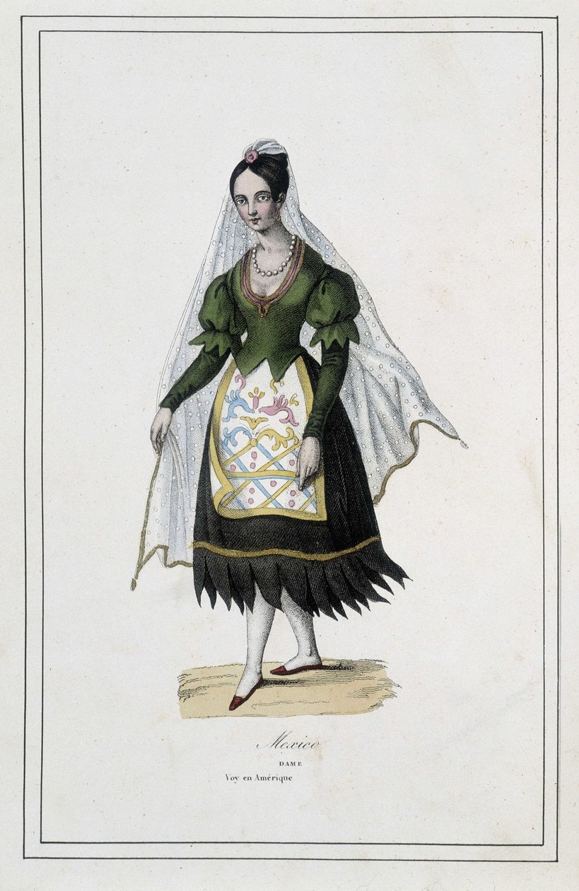 Dama di Messico - in “I diversi popoli della terra” di Padre Paul Jonhanneaud da Unknown artist