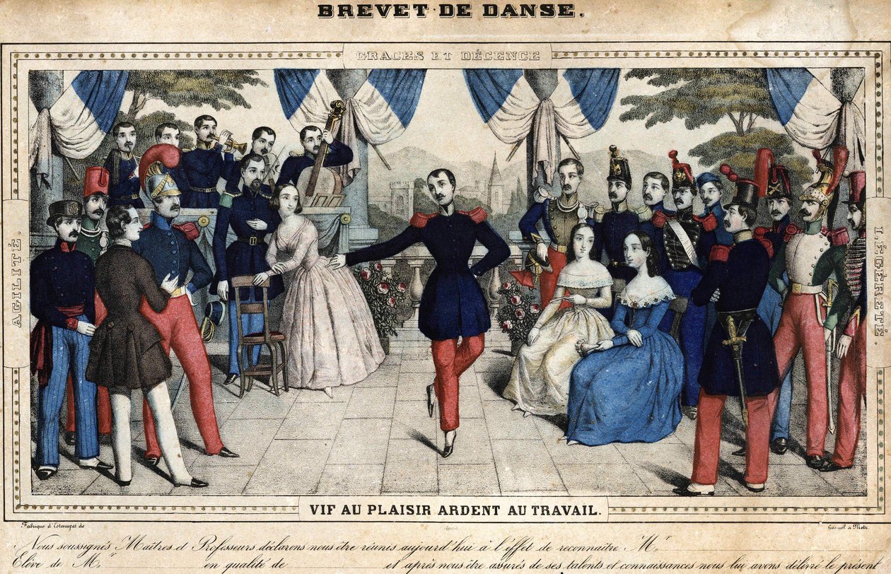 Certificato di danza, metà XIX secolo, collezione Stella da Unknown artist