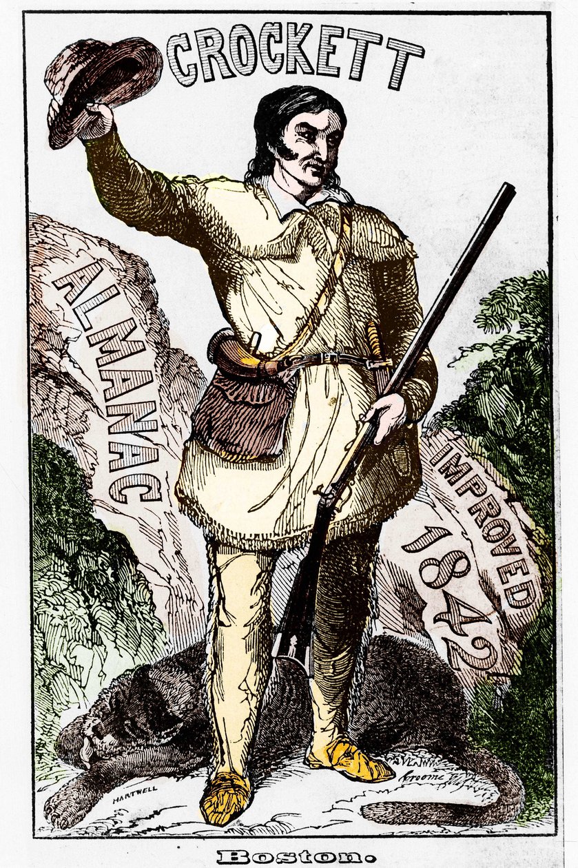 David Crockett (1786-1836), pioniere americano - Almanacco da Unknown artist