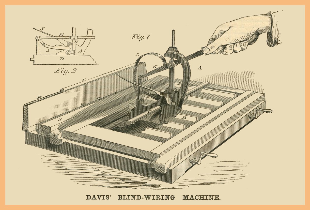 Macchina per il cablaggio del cieco Davis da Unknown Artist