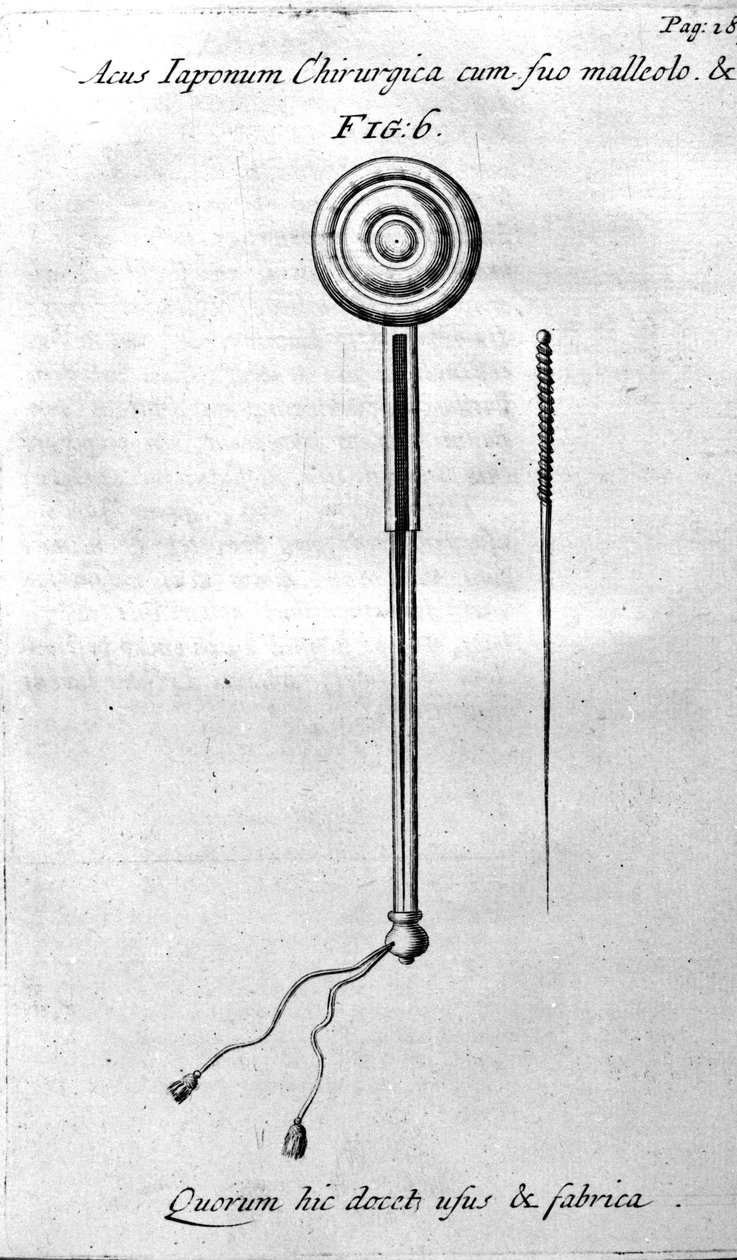 De Acupunctura di W.Ten Rhijne. Londra 1683. Primo testo occidentale che tratta di agopuntura da Unknown artist