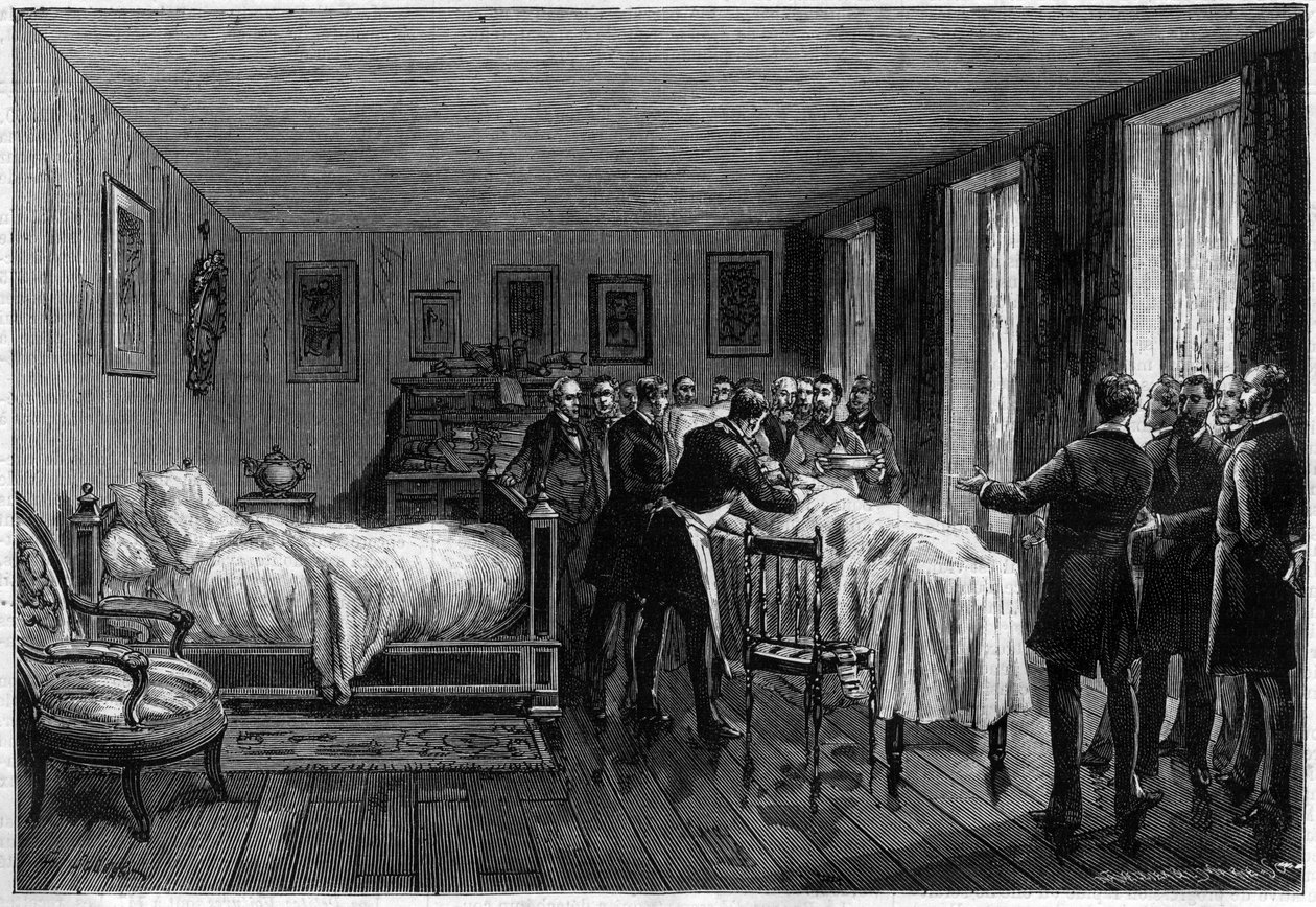 Morte di Léon Gambetta (1838-1882) politico francese - l