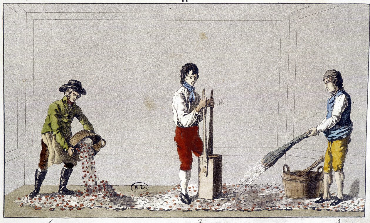 Decorazione: una delle fasi della pavimentazione da Unknown artist