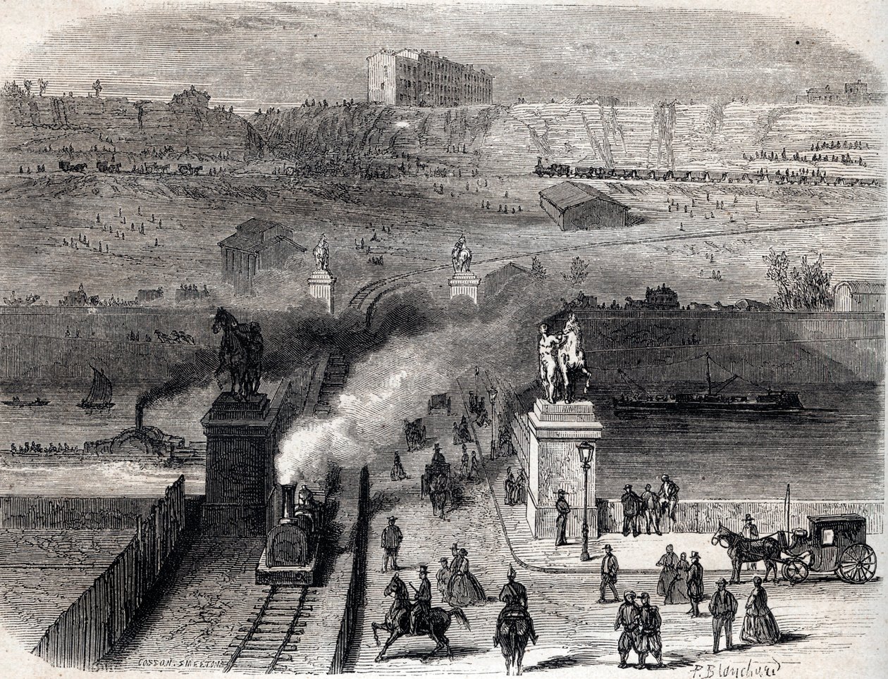Demolizione del Trocadero a Parigi nel 1866 da Unknown artist