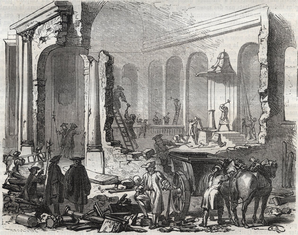 Demolizione del tempio di Charenton nel novembre 1685 dopo la Revoca dell