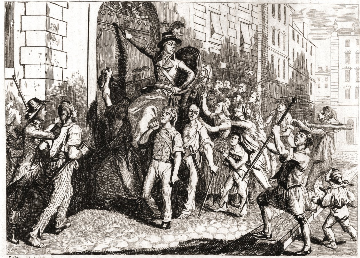 Distruzione degli edifici di Lione durante la Rivoluzione francese da Unknown artist