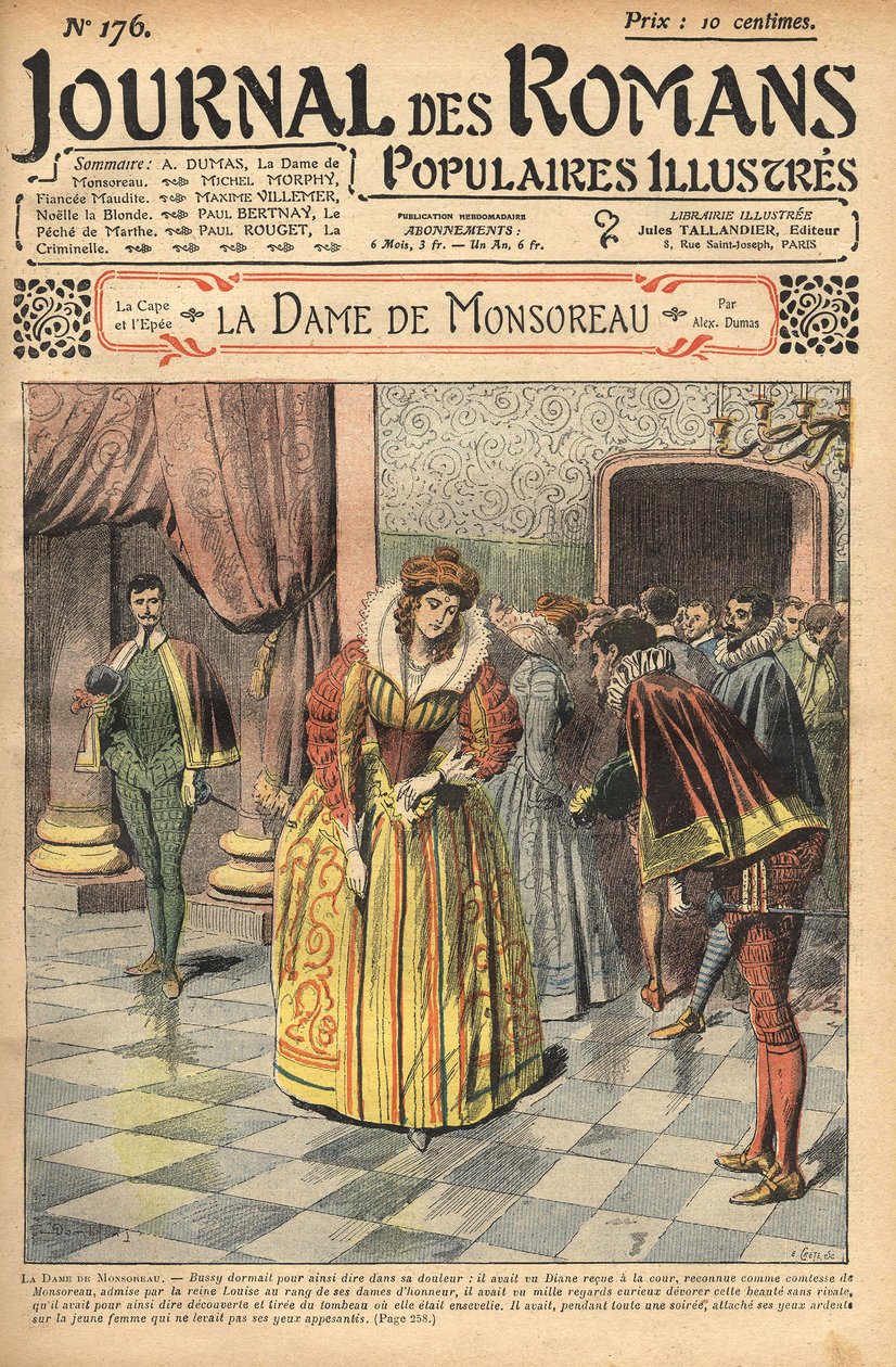 Diana, riconosciuta come Contessa di Monsoreau, viene presentata alla corte. Illustrazione di 