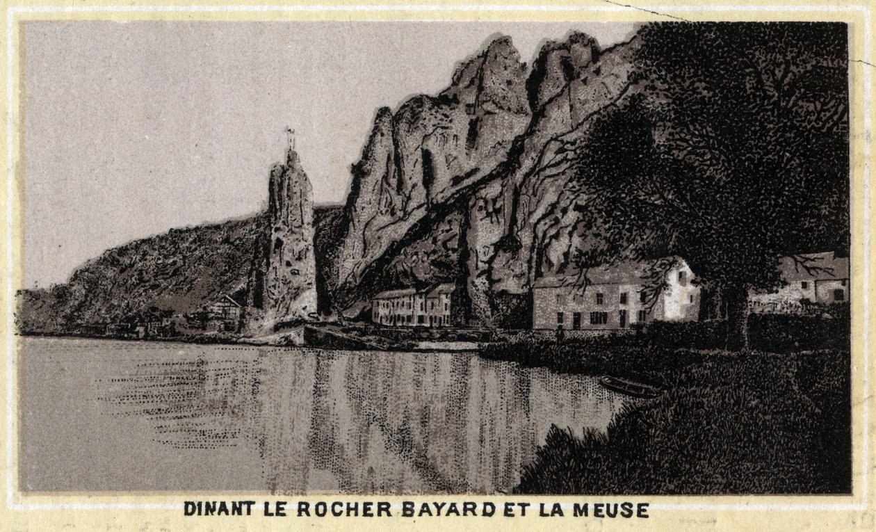 Dinant, le Rocher Bayard e la Mosa, Vallonia, Belgio da Unknown artist