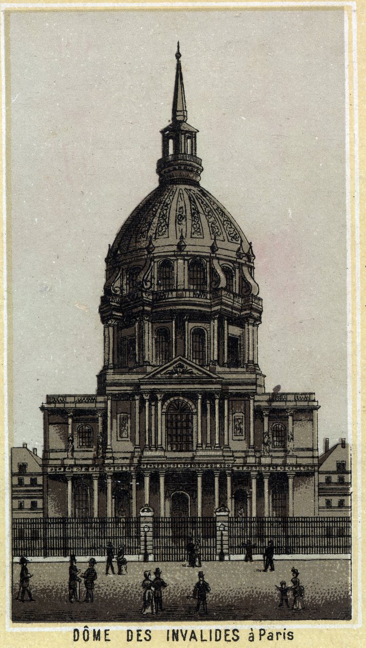Cupola degli Invalides a Parigi. Cromolitografia della fine del XIX secolo da Unknown artist