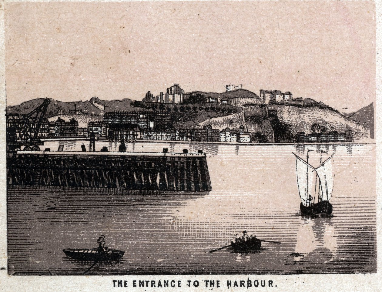 Dover, Inghilterra: ingresso al porto di Dover da Unknown artist