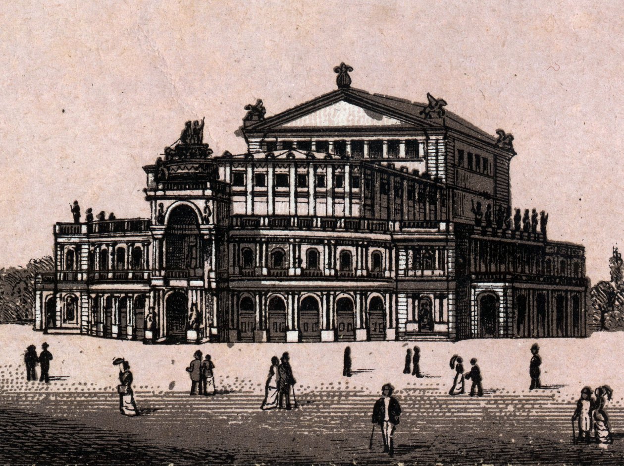 Dresda, Germania: vista del Teatro Reale di Dresda. in 