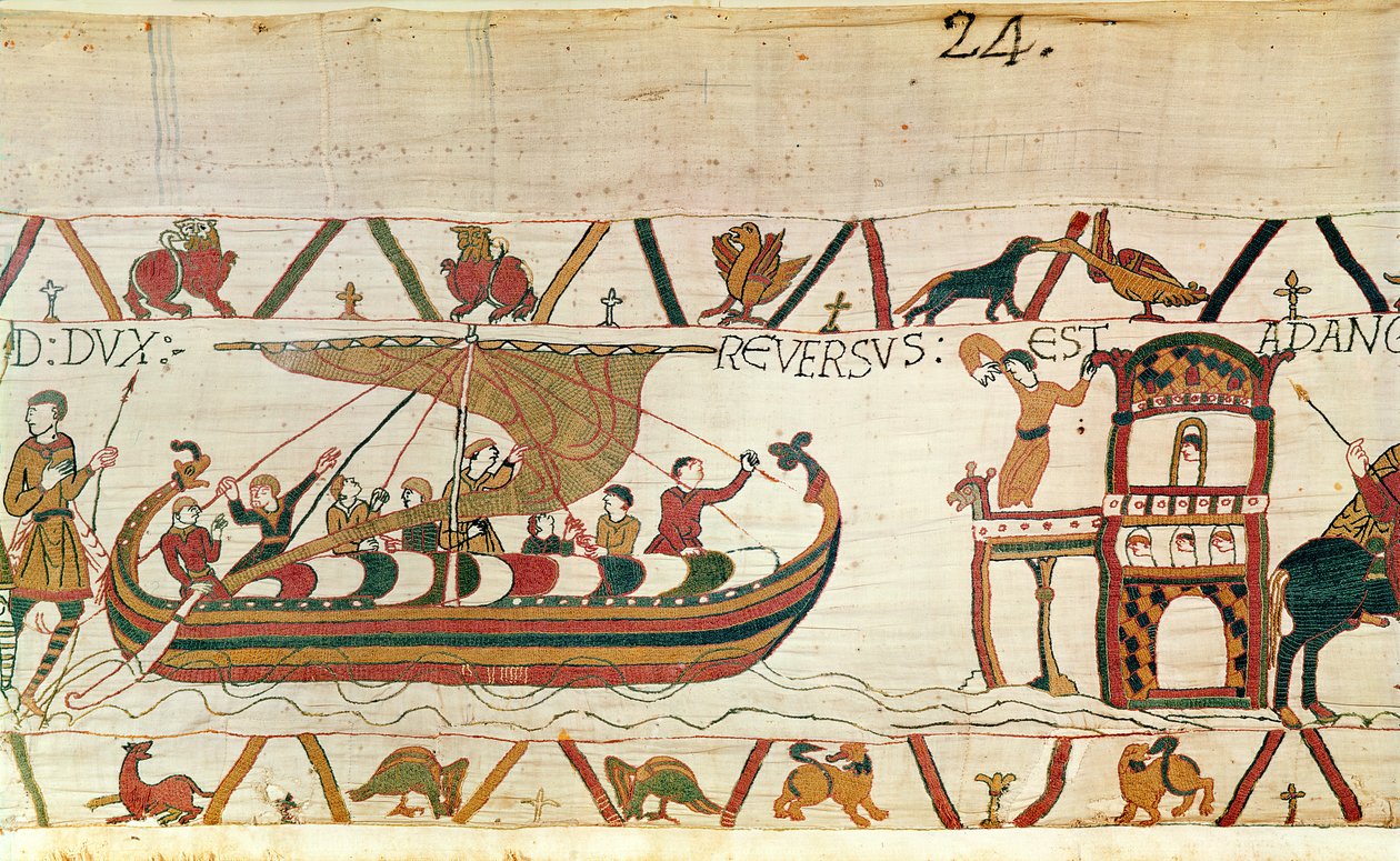 Il conte Harold ritorna in Inghilterra, Arazzo di Bayeux da Unknown artist