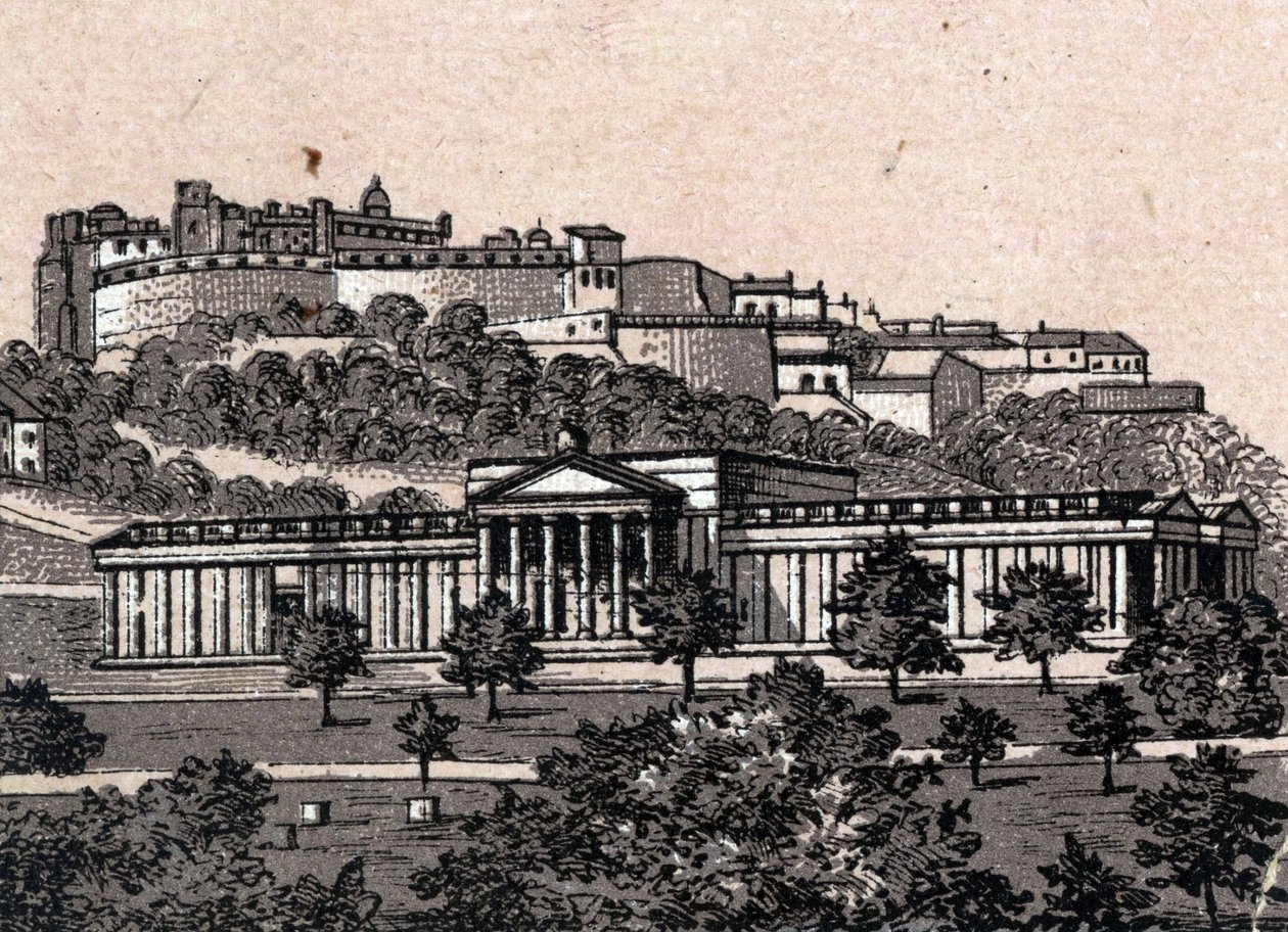 Edimburgo, Scozia: vista della Galleria Nazionale a Edimburgo da Unknown artist