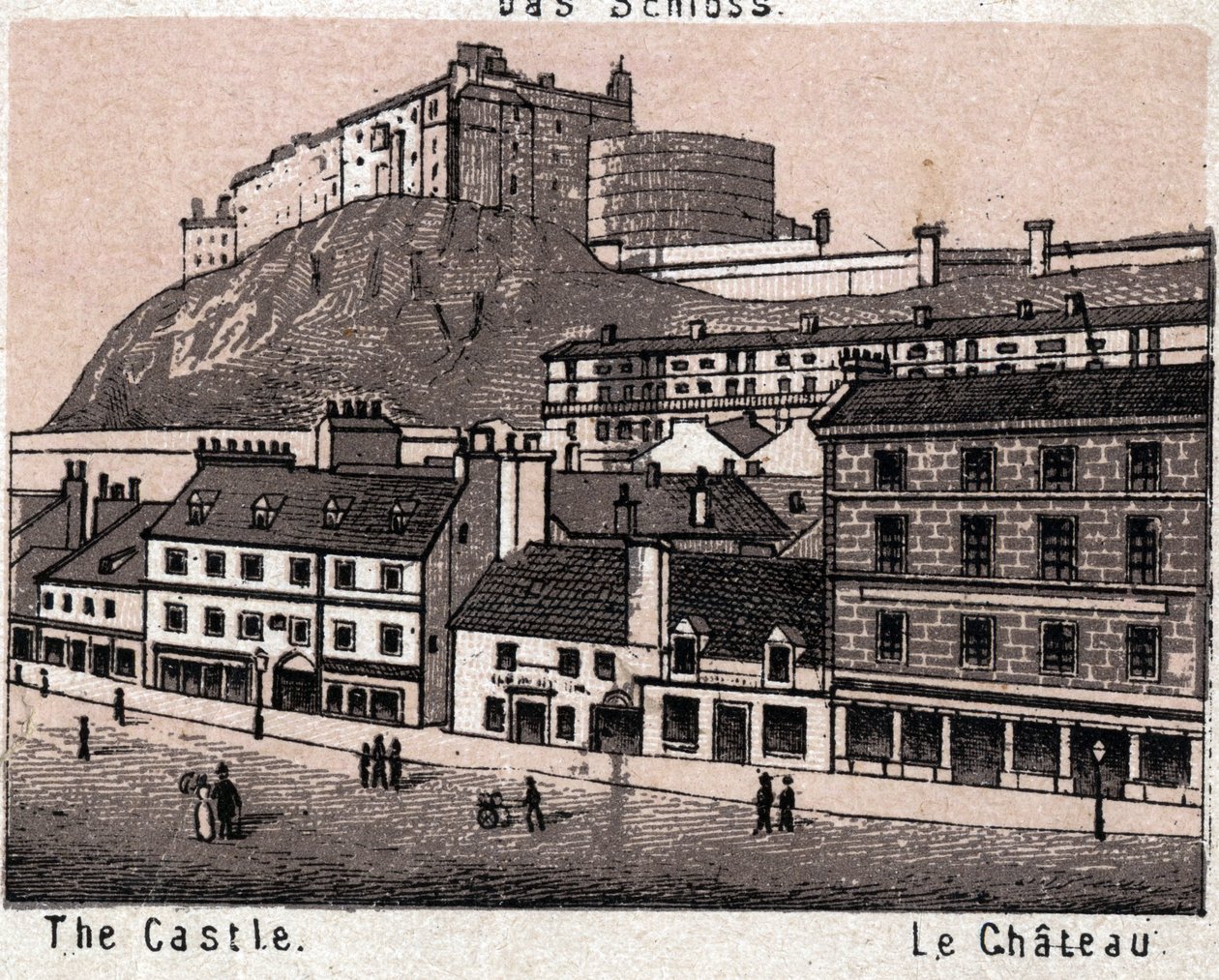 Edimburgo, Scozia: vista del castello in "Il mondo illustra 168 vedute" da Unknown artist