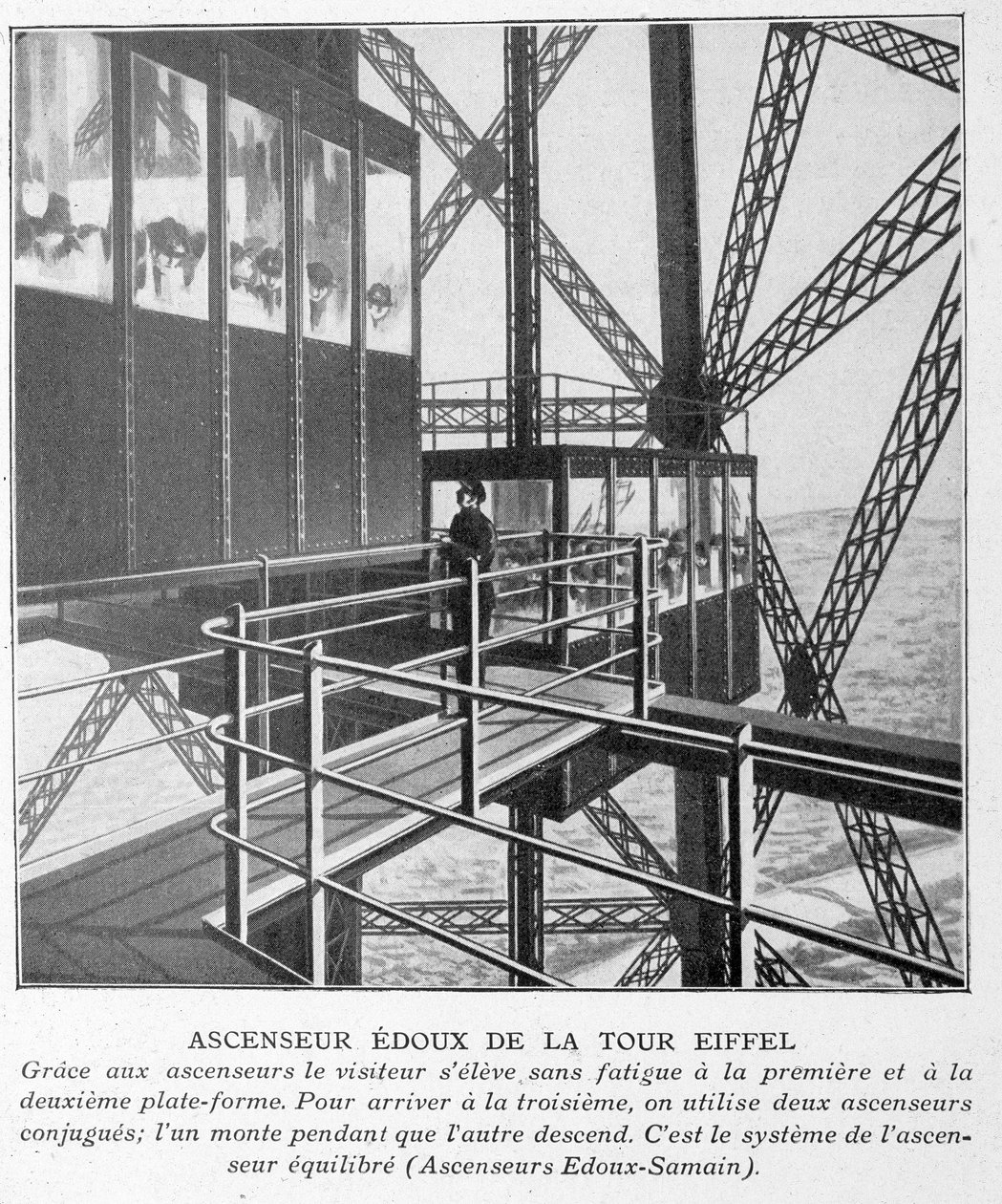 Ascensore Edoux della Torre Eiffel da Unknown artist